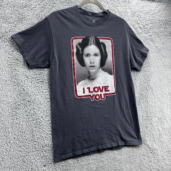 Star Wars Women's Size Medium Princess Leia‎ "I Love You" Shirt Disney - Picture 2 of 5